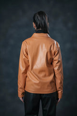 Faux PU Fabric Jacket